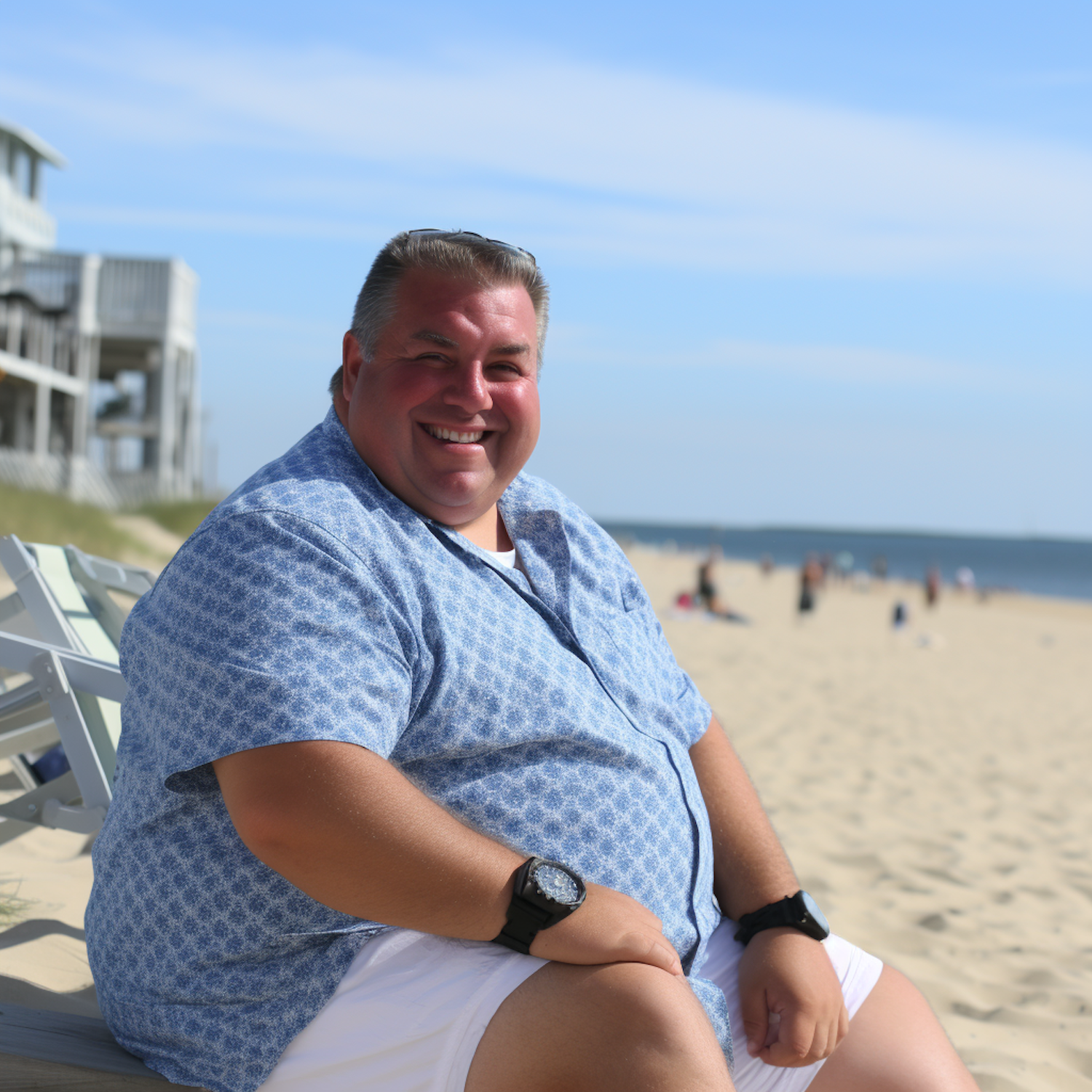 Joyous Beachgoer in Serenity