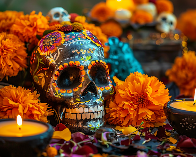 Day of the Dead Celebration Skull