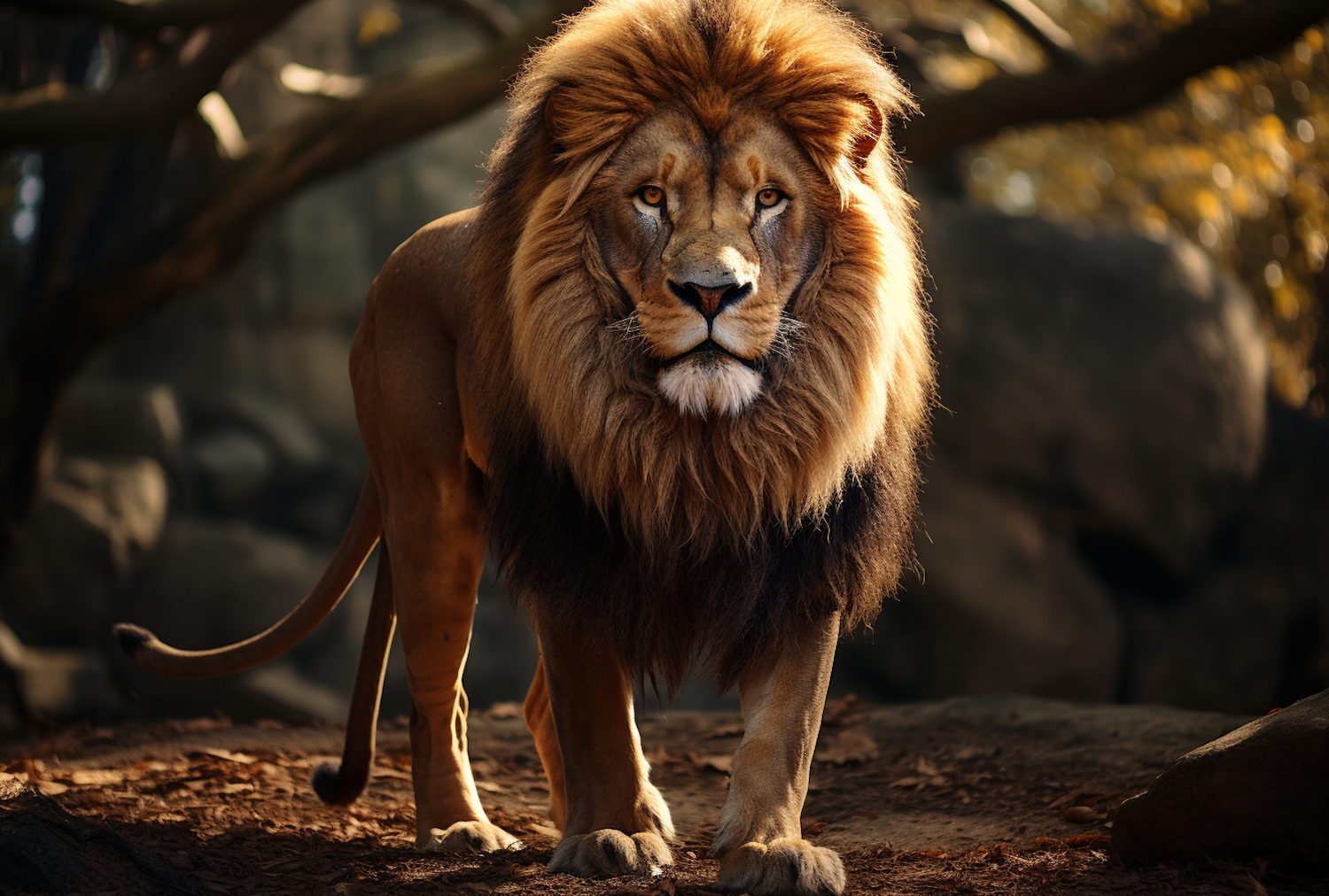 Regal Gaze of the Majestic Lion