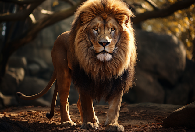 Regal Gaze of the Majestic Lion