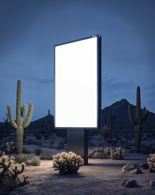 Desert Billboard at Night