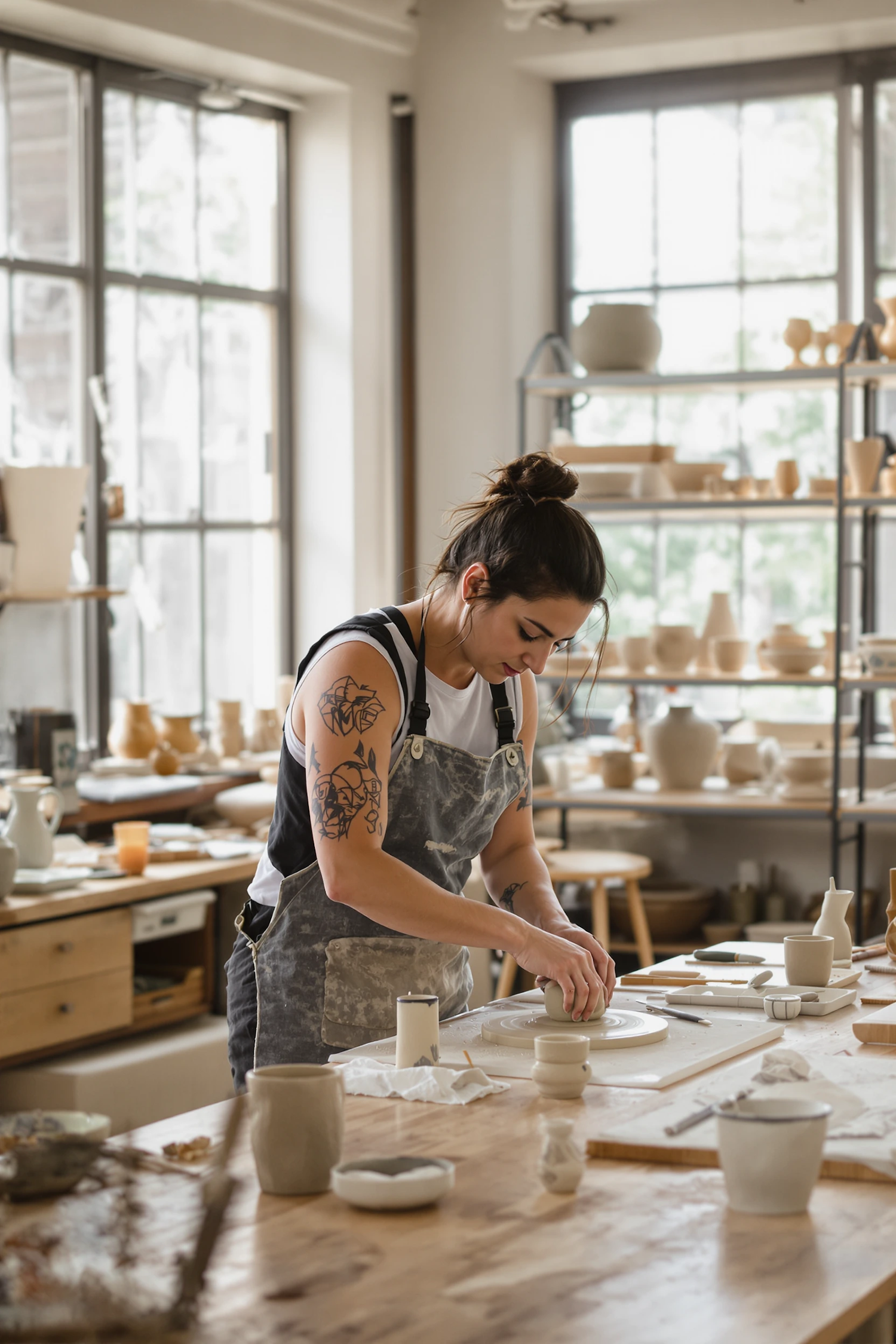 Pottery Crafting Scene