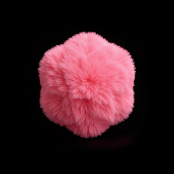 Pink Fluffy Pom-Pom