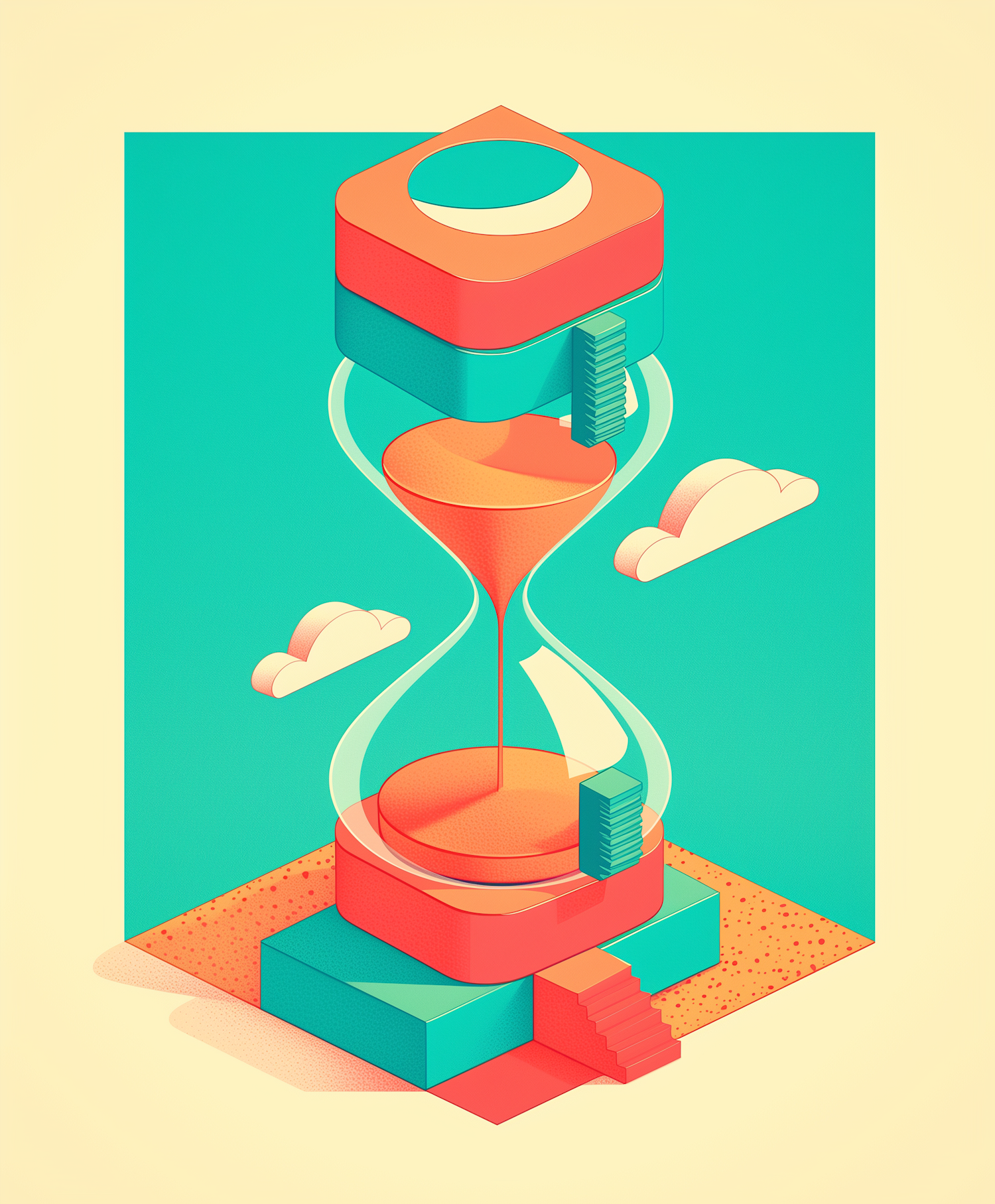 Modern Geometric Hourglass