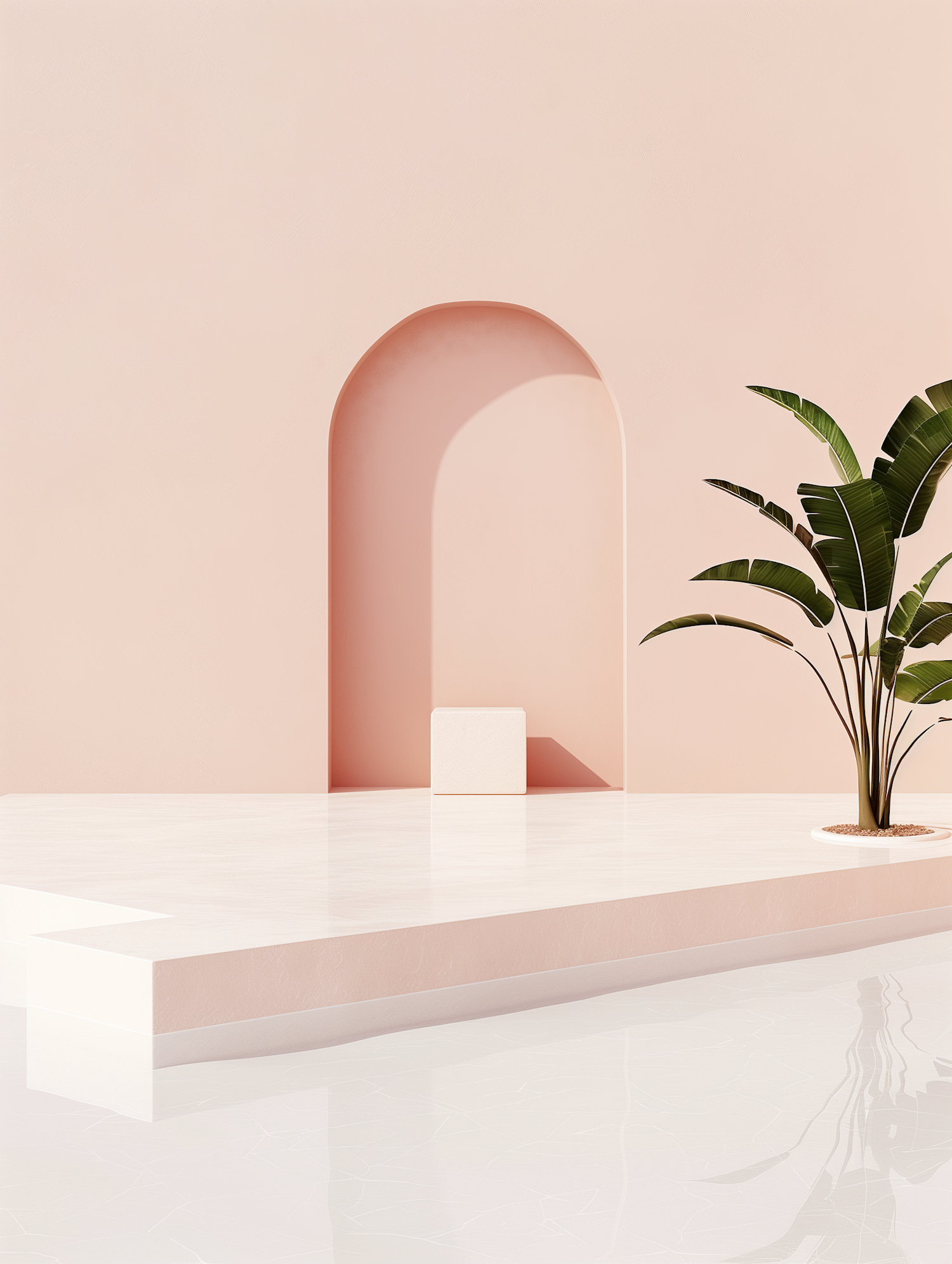 Minimalist Architectural Design in Pastel Tones