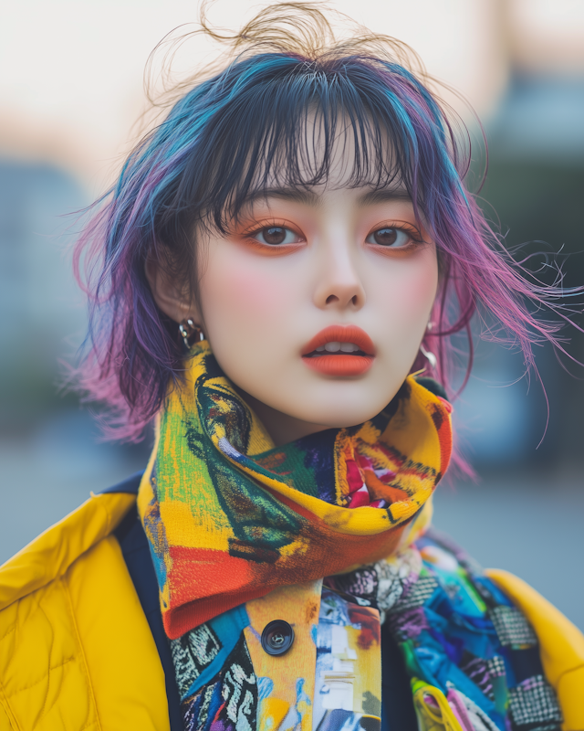 Vibrant Portrait of a Young Woman