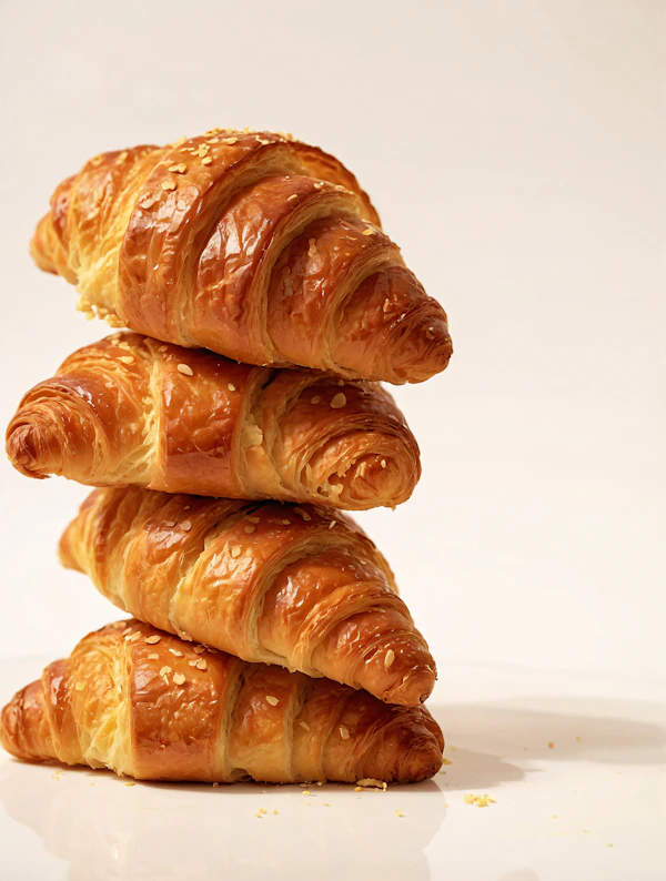 Golden Croissants Stack