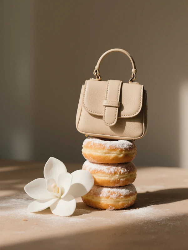 Handbag and Donuts Display
