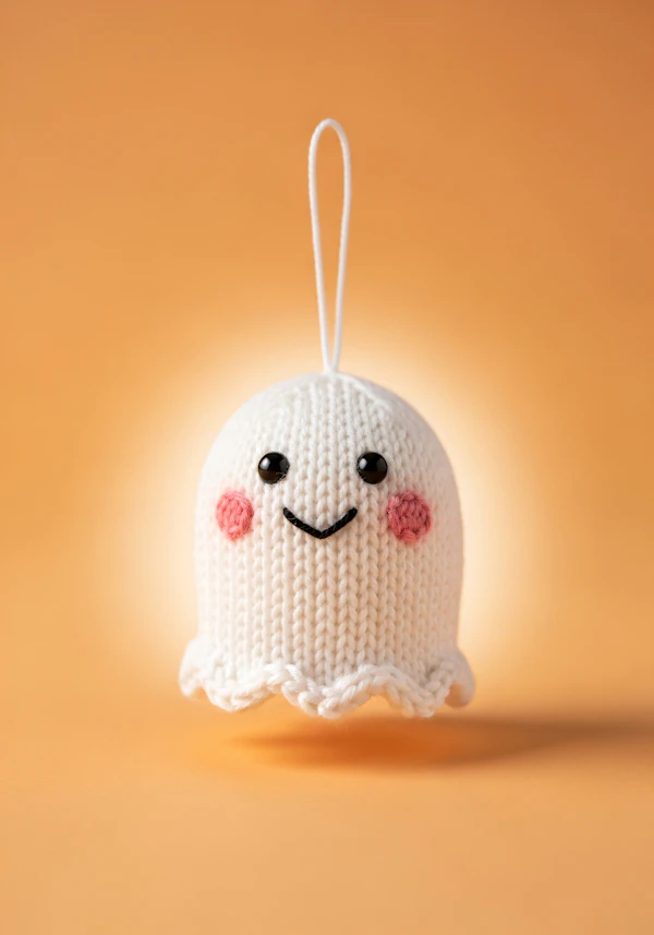 Knitted Ghost Ornament