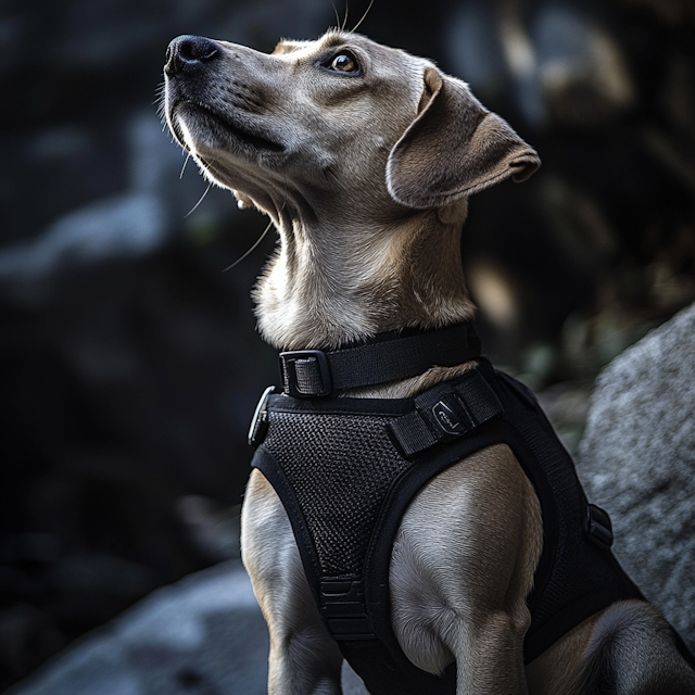 Alert Dog with Harness