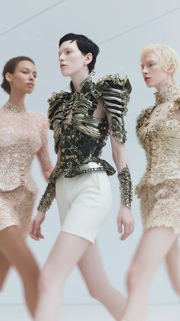 Avant-Garde Fashion Trio