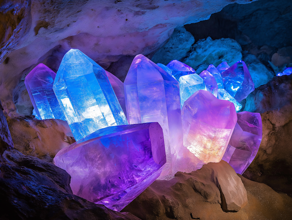 Illuminated Crystal Cave Display