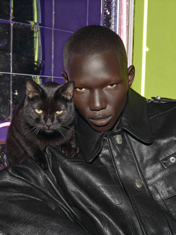 Portrait with Black Cat