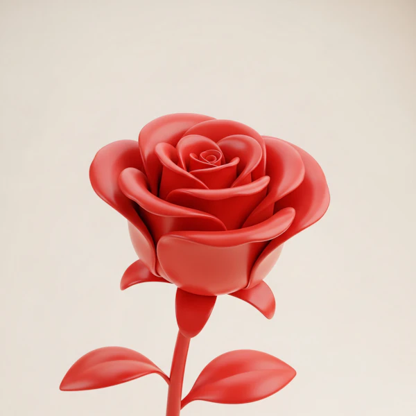 Glossy Red Rose