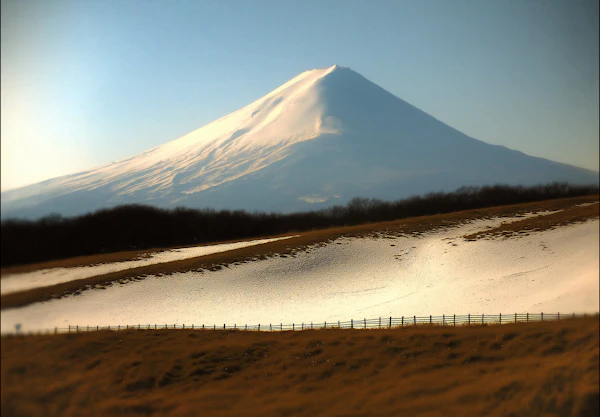 Snowy Mountain Scene