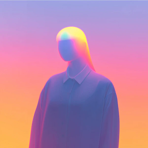 Surreal Faceless Figure