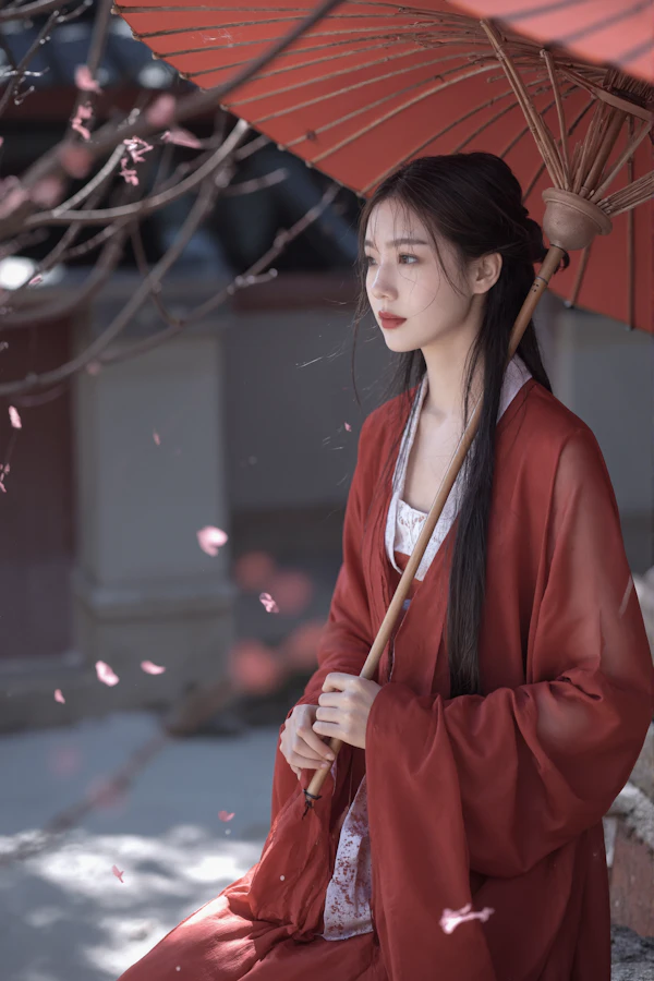 Elegant Woman in Red