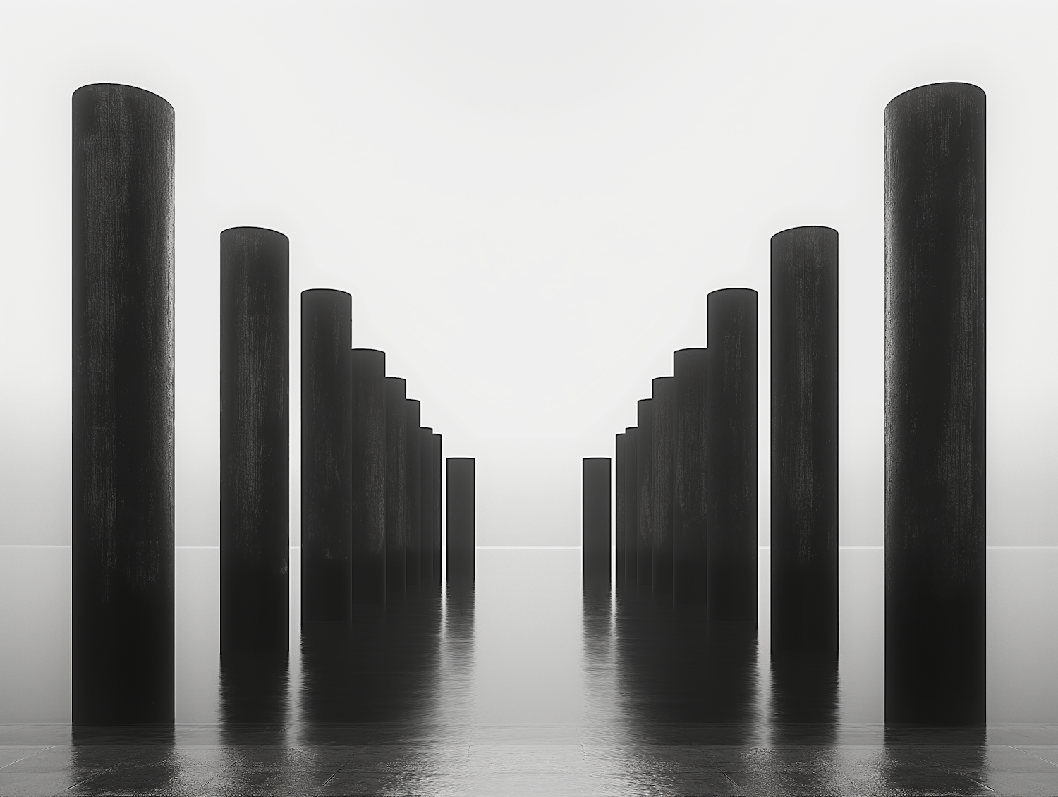 Monochrome Columns in Perspective