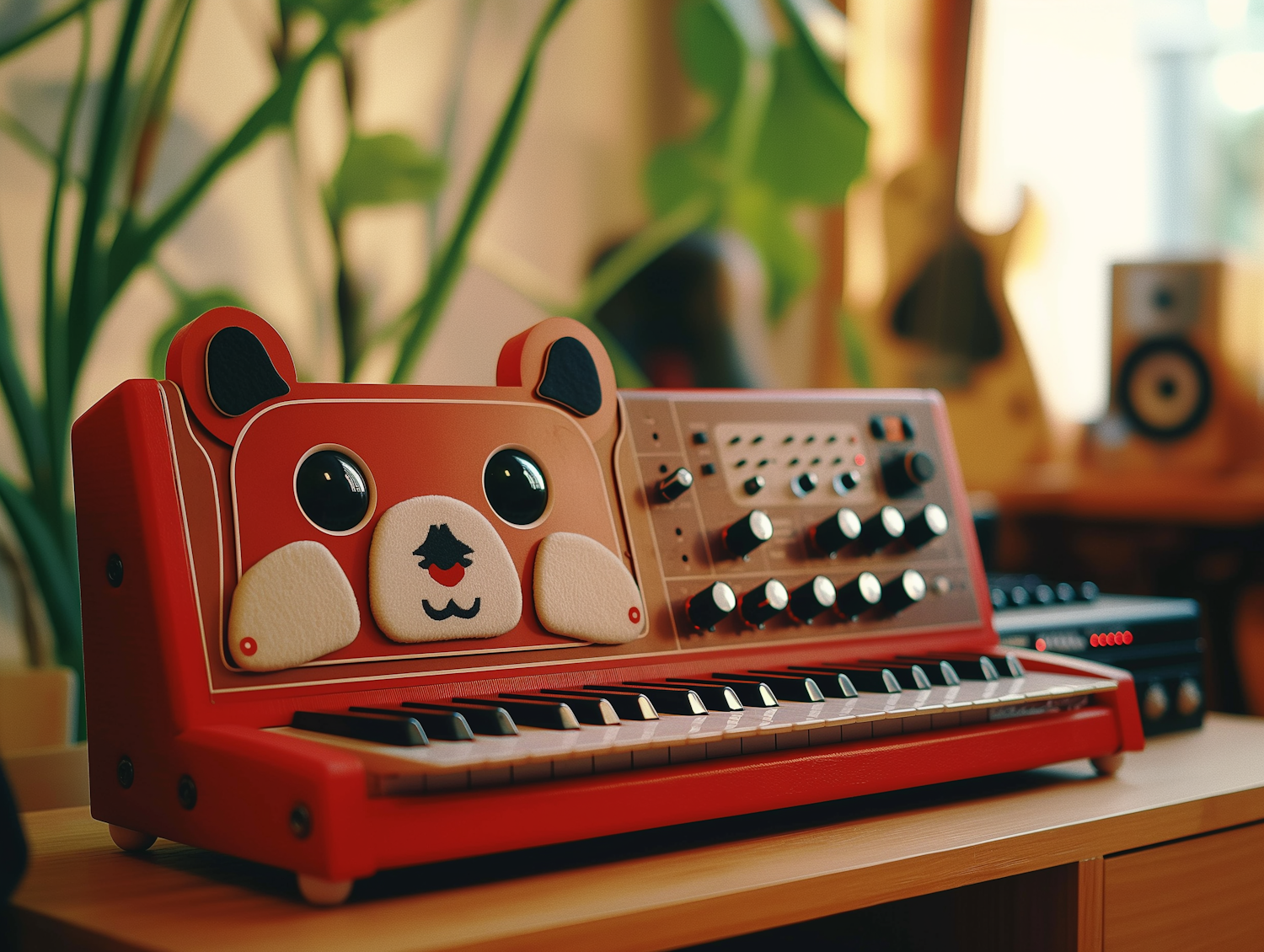 Children's Synthesizer with Red Panda Design