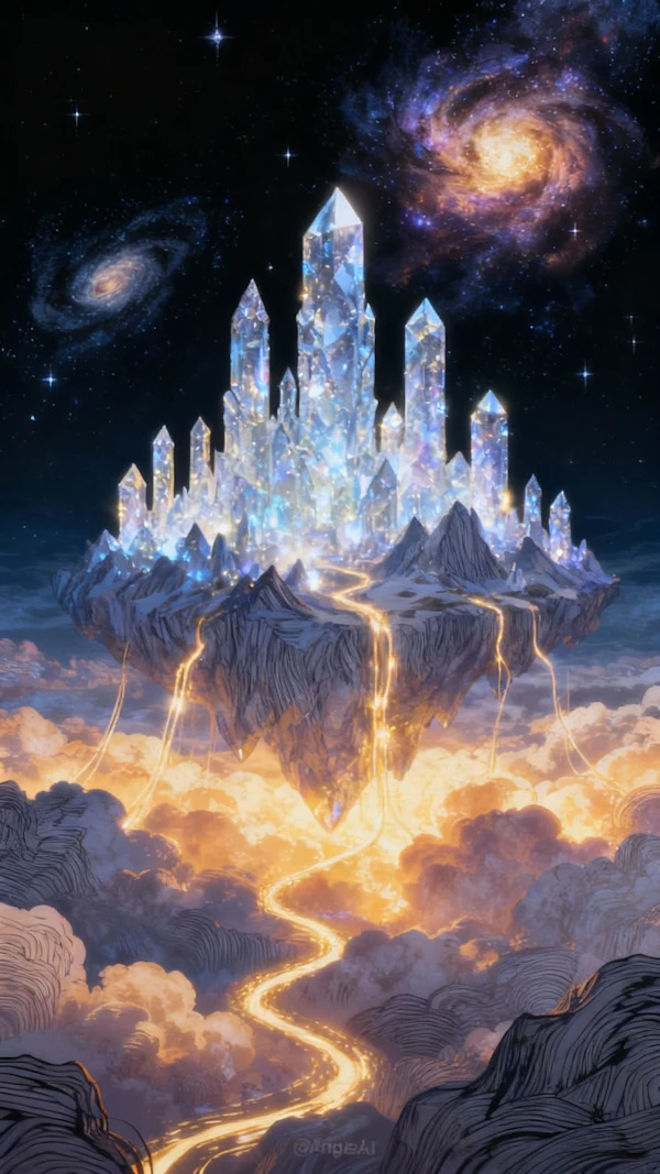Floating Crystal Island