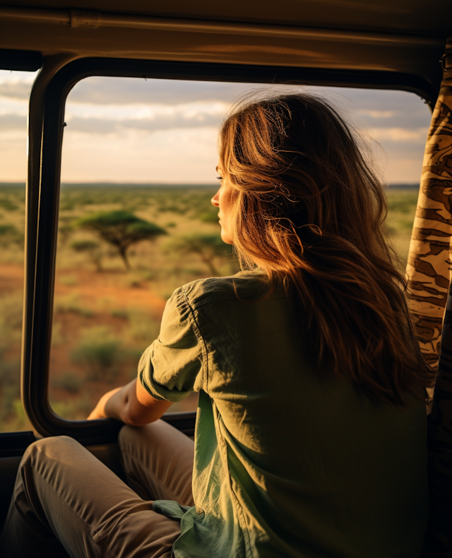 Safari Contemplation at Golden Hour