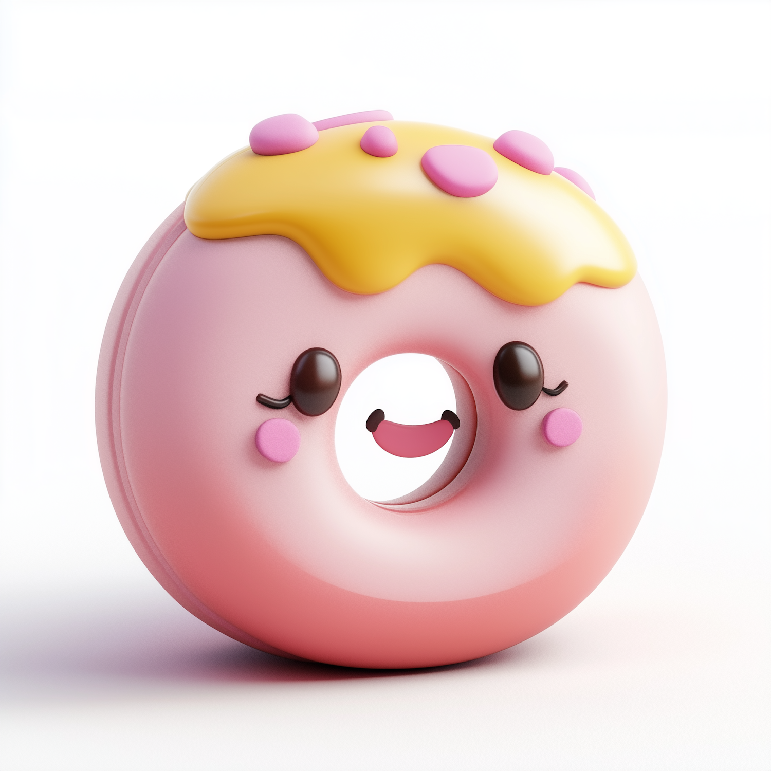 Whimsical Cartoon Donut