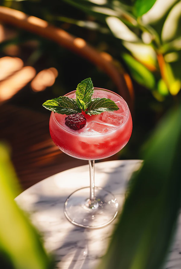 Elegant Pink Cocktail