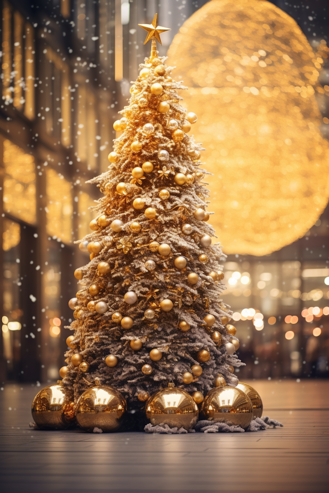 Golden Holiday Splendor Tree