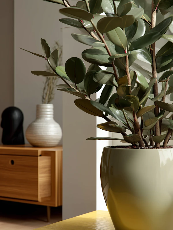 Rubber Plant Close-Up