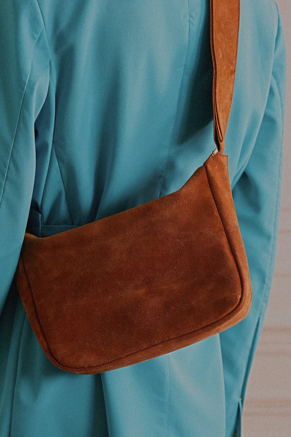 Teal Outfit & Suede Bag