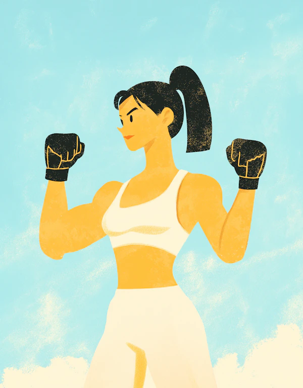 Confident Boxer Woman