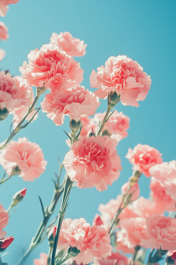 Pink Carnations in Bloom