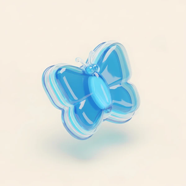 Glossy Blue Butterfly