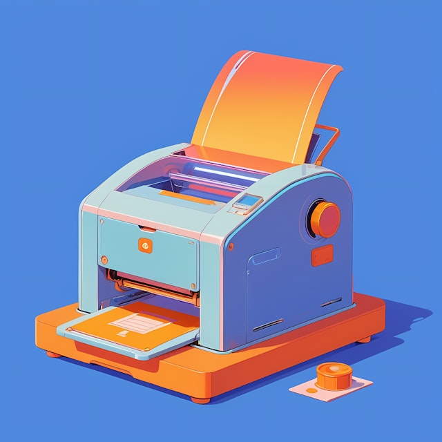 Stylized Colorful Printer