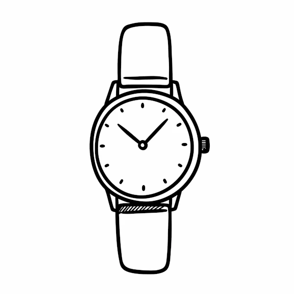 Minimalist Watch Drawing