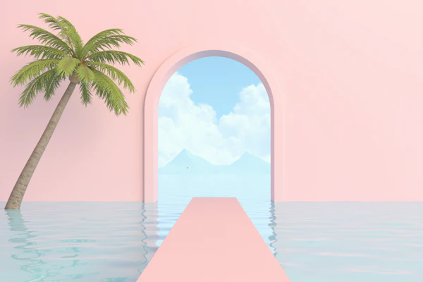 Surreal Pastel Landscape