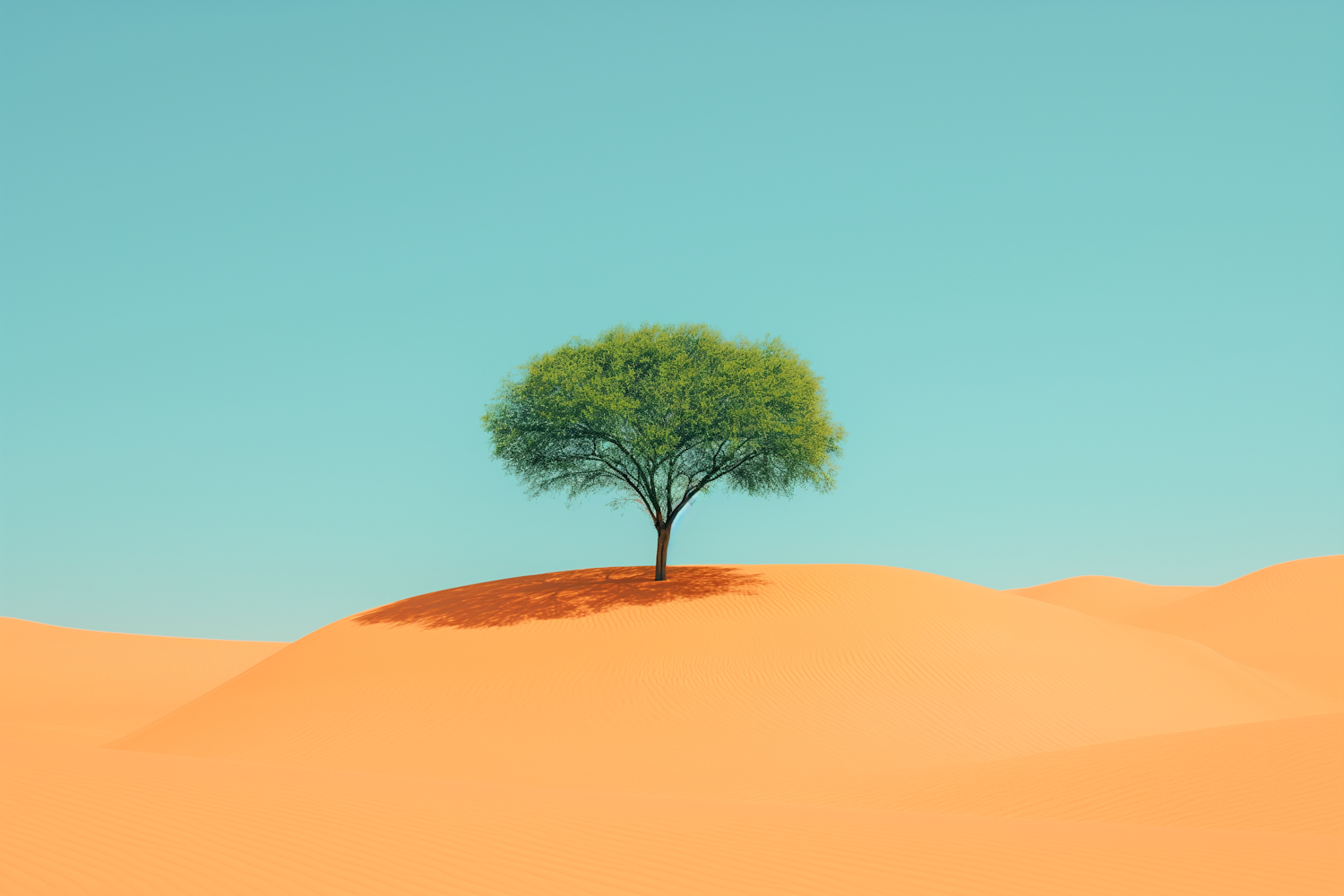 Solitary Tree in Desert