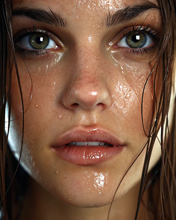 Close-up of Wet Face