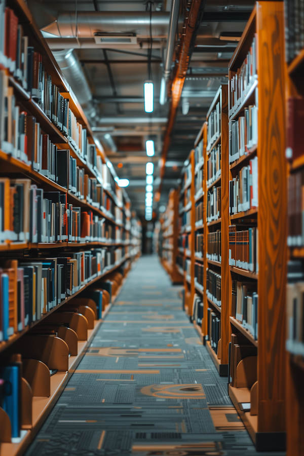 Library Aisle Perspective