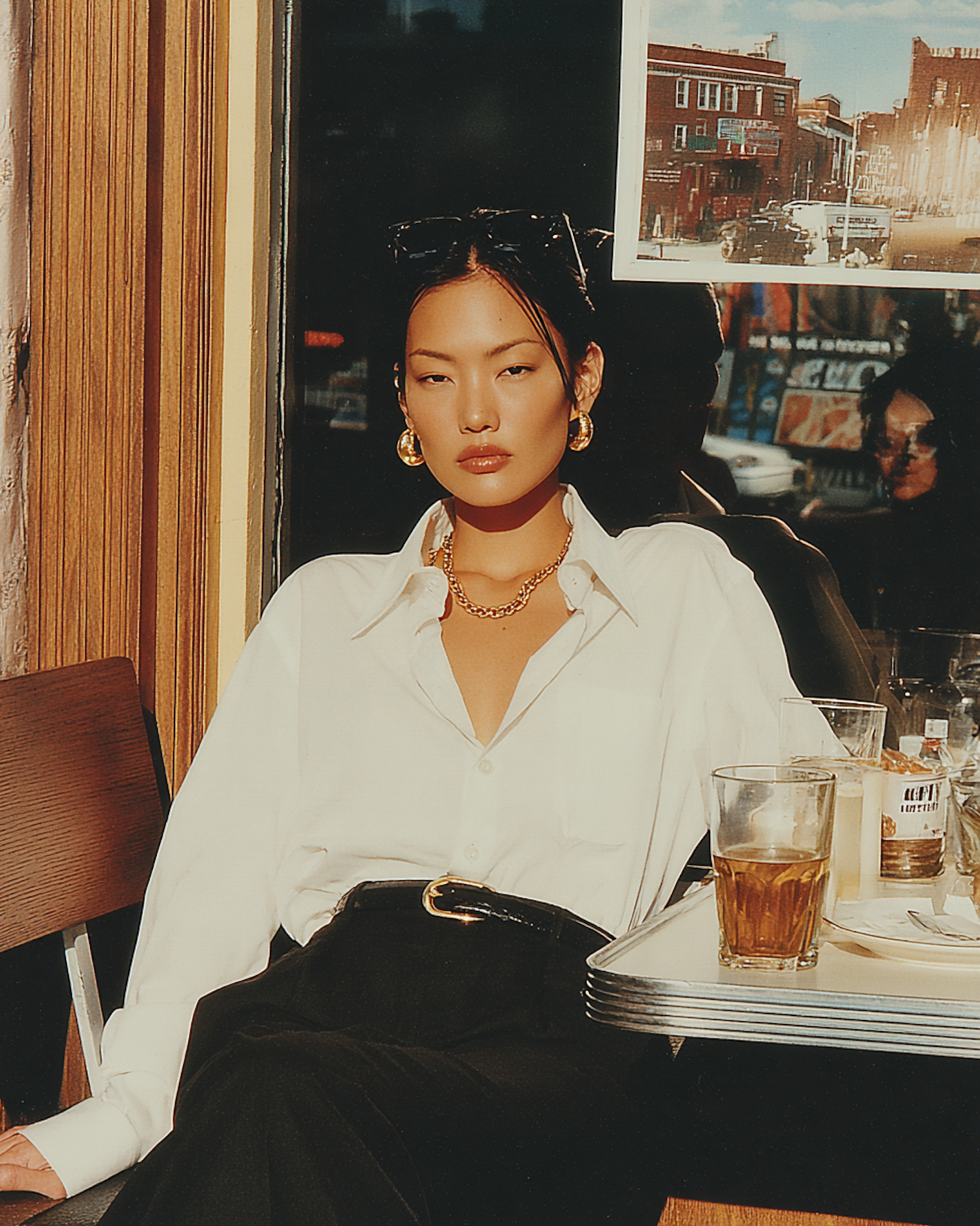 Woman at Outdoor Café