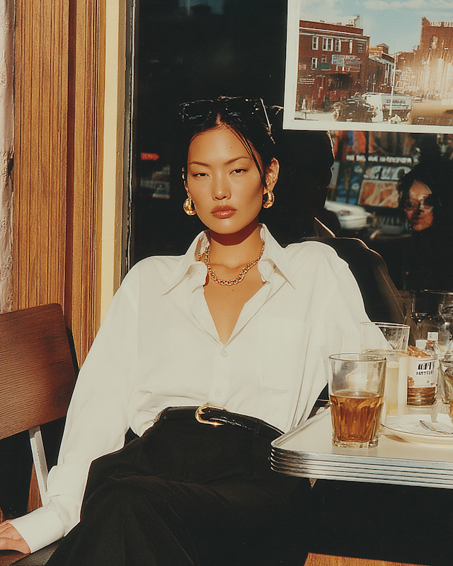 Woman at Outdoor Café