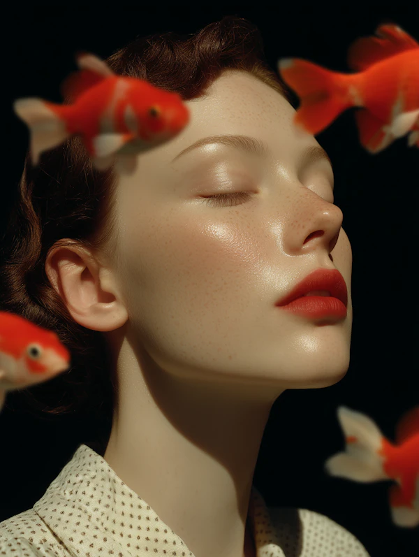 Dreamlike Woman & Fish