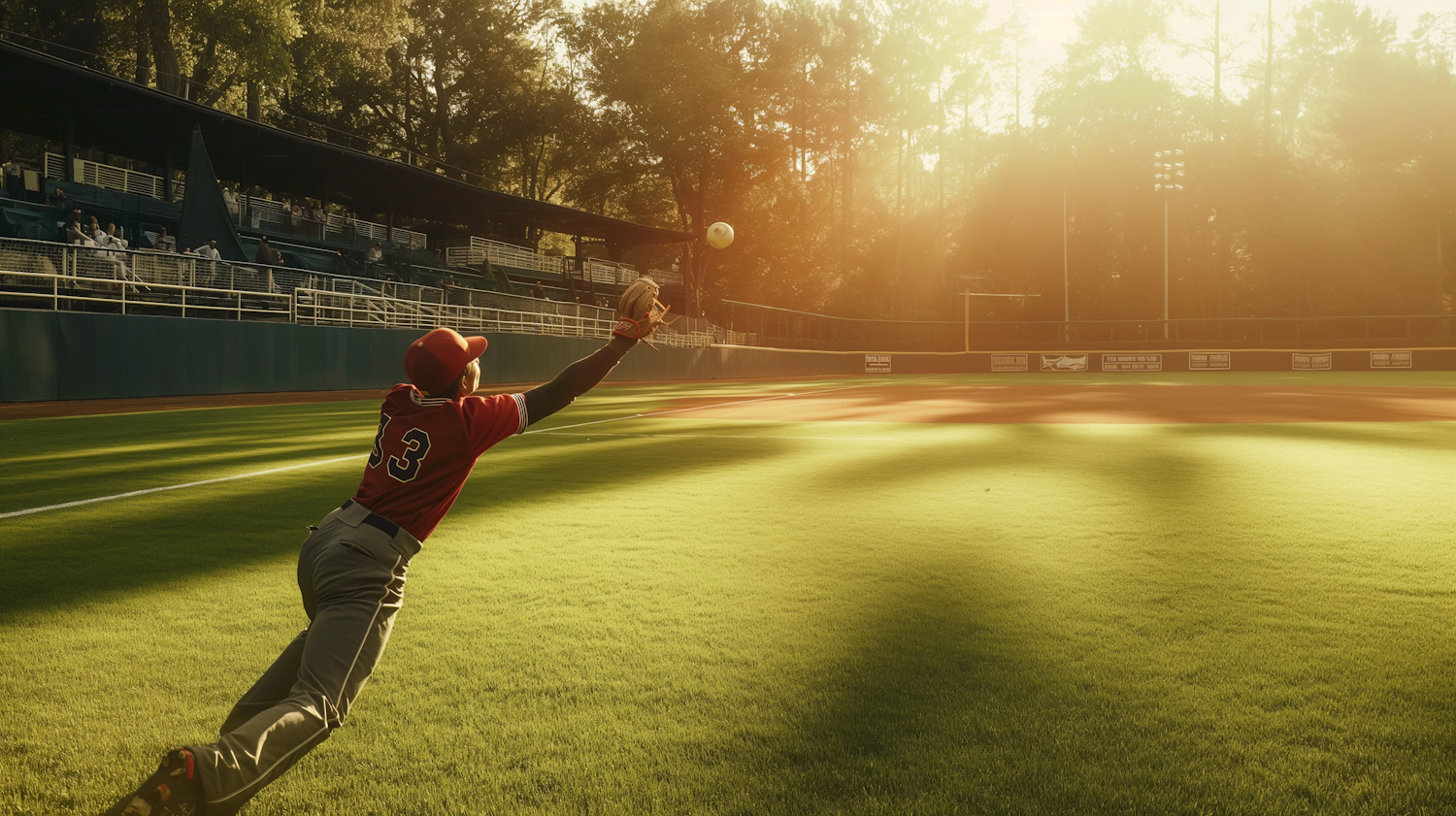 Dramatic Baseball Catch