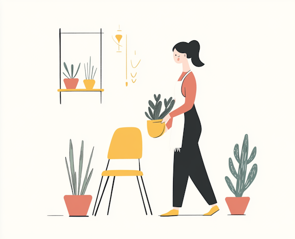 Indoor Gardening Illustration