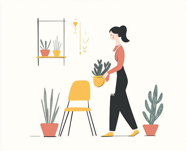 Indoor Gardening Illustration