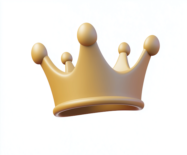 3D Rendered Golden Crown