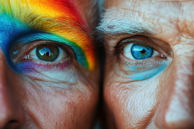 Expressive Eyes with Rainbow Makeup