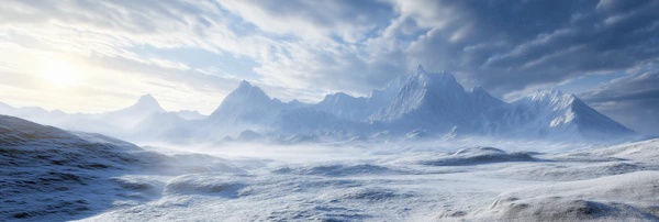 Snowy Mountain Landscape