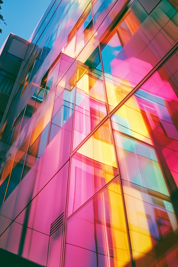 Modern Building Facade with Reflective Glass