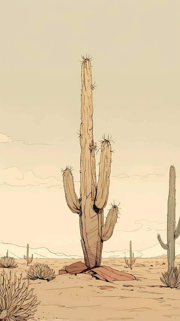 Desert Cactus Landscape